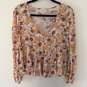 Jun & Ivy Medium Floral Blouse